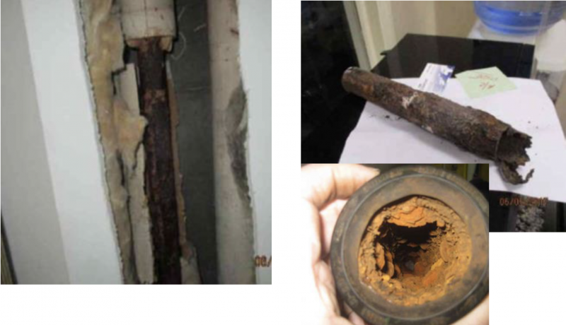 Recognizing and Avoiding Water Damage due to Plumbing - Iron Oxide aka rust
